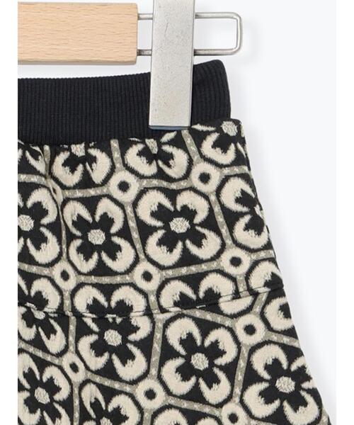 Samansa Mos2 Lagom（サマンサモスモスラーゴム）の「花柄ジャカードスカート(セットアップ可)（スカート・キッズ・カーキ/ブラック・S/M/L/XL）」の7枚目の写真