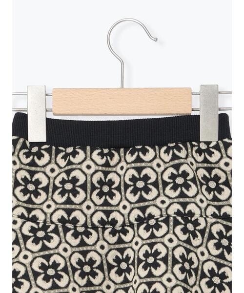 Samansa Mos2 Lagom（サマンサモスモスラーゴム）の「花柄ジャカードスカート(セットアップ可)（スカート・キッズ・カーキ/ブラック・S/M/L/XL）」の9枚目の写真