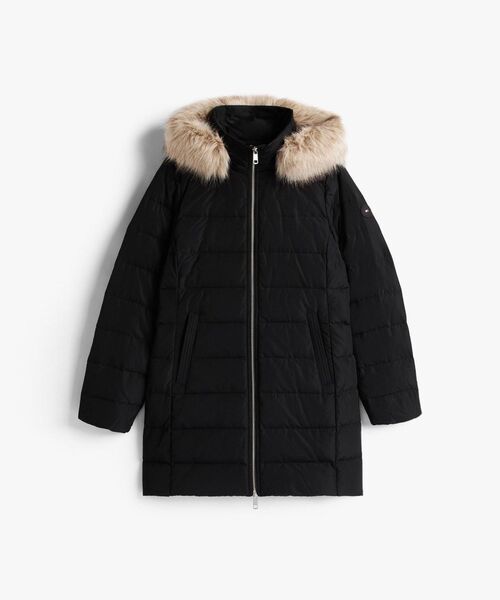 TOMMY HILFIGER（トミーヒルフィガー）の「ダウンスリムコートウィズファー（その他アウター・レディース・ブラック/ネイビー・LARGE/X-SMALL/MEDIUM/SMALL）」の6枚目の写真