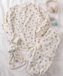 JEMORGAN（ジェーイーモーガン）の「【87】【JEMORGAN/ジェーイーモーガン】花柄 フリース生地 ルームウェア スウェット パンツセットアップ(スウェット×パンツ×ポーチ)（ルームウェア/パジャマ）」