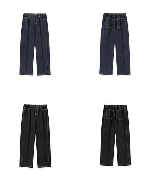 JOHNNY WOLF(ジョニーウルフ)の「LOFN ワンウォッシュ バレルレッグ ワイド デニムパンツ(デニムパンツ・メンズ・ブラック/ブルー・M/S/L)」の13枚目の写真