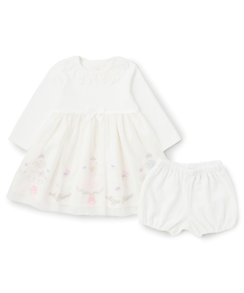 ドレス刺しゅうドッキングワンピース ブルマセット（その他ベビー