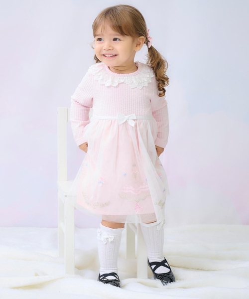 mezzo piano フォーマルドレス 110サイズ 薄紫色 mezzo piano 薄紫色