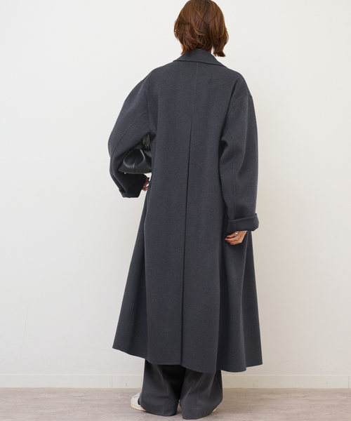 JOURNAL STANDARD relume（ジャーナルスタンダード　レリューム）の「ウールカシミヤチェスターコート（チェスターコート・レディース・ネイビー/ライトグレー・36/38）」の6枚目の写真