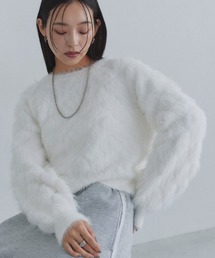 フェザークロップドニット