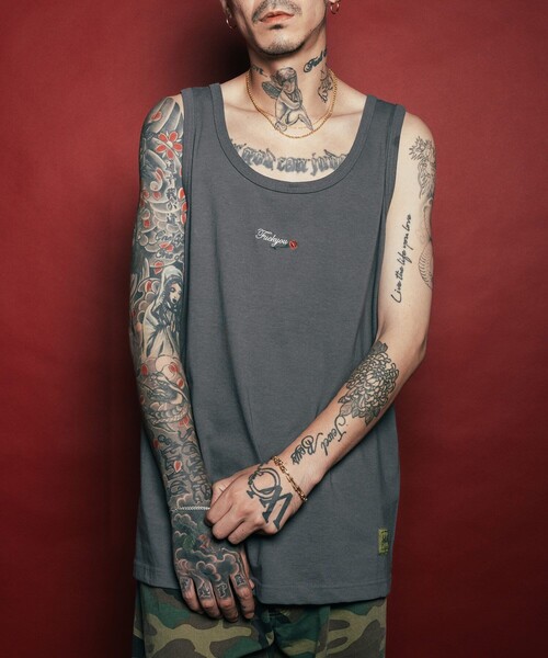 Subciety(サブサエティ)の「Rose tank top(タンクトップ・メンズ・ブラック/ダークグレー/ホワイト・SMALL/MEDIUM/LARGE/X-LARGE/XX-LARGE)」の16枚目の写真