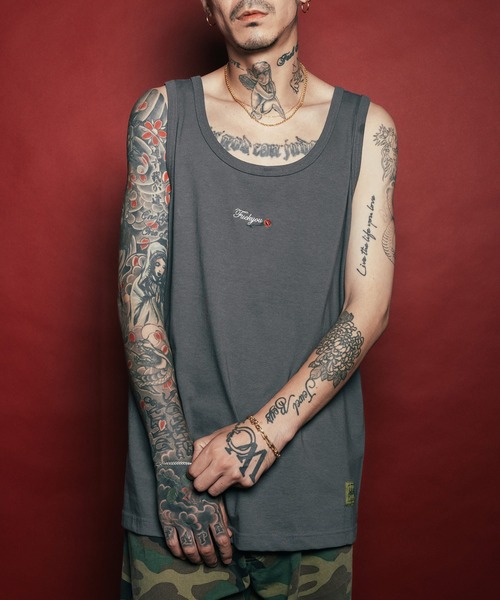 Subciety（サブサエティ）の「Rose tank top（タンクトップ・メンズ・ブラック/ダークグレー/ホワイト・SMALL/MEDIUM/LARGE/X-LARGE/XX-LARGE）」の8枚目の写真