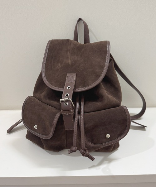 frunco（フランコ）の「スエードリュック（バックパック/リュック・レディース・ブラック/キャメル/ブラウン・FREE）」の8枚目の写真