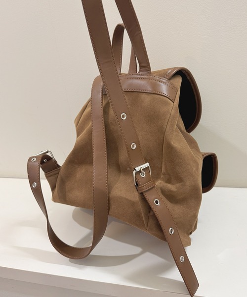 frunco（フランコ）の「スエードリュック（バックパック/リュック・レディース・ブラック/キャメル/ブラウン・FREE）」の14枚目の写真