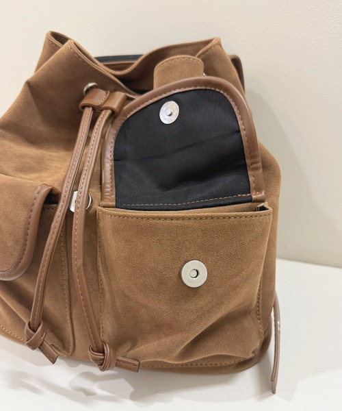 frunco（フランコ）の「スエードリュック（バックパック/リュック・レディース・ブラック/キャメル/ブラウン・FREE）」の13枚目の写真