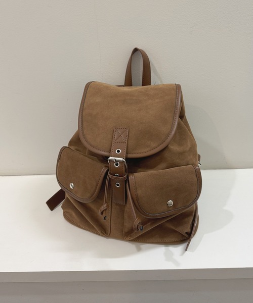 frunco（フランコ）の「スエードリュック（バックパック/リュック・レディース・ブラック/キャメル/ブラウン・FREE）」の9枚目の写真