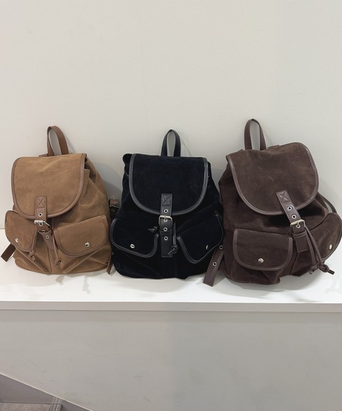 frunco（フランコ）の「スエードリュック（バックパック/リュック・レディース・ブラック/キャメル/ブラウン・FREE）」の16枚目の写真