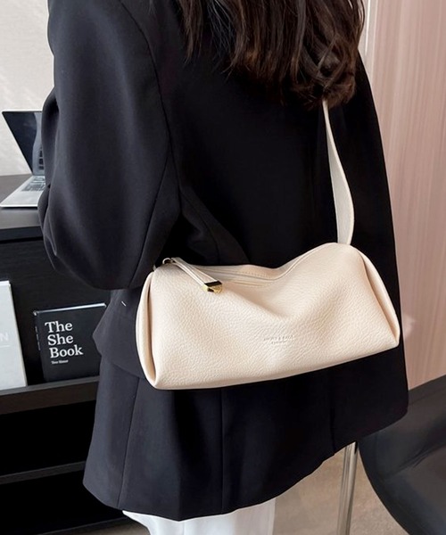 florist（フローリスト）の「2WAY レザーライク横長ショルダーバッグ/ボディバッグ（500mlペットボトル収納可）（ショルダーバッグ・レディース・オフホワイト/ブラウン/ブラック・FREE）」の6枚目の写真