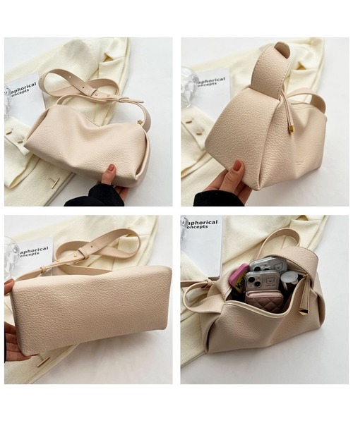 florist（フローリスト）の「2WAY レザーライク横長ショルダーバッグ/ボディバッグ（500mlペットボトル収納可）（ショルダーバッグ・レディース・オフホワイト/ブラウン/ブラック・FREE）」の7枚目の写真