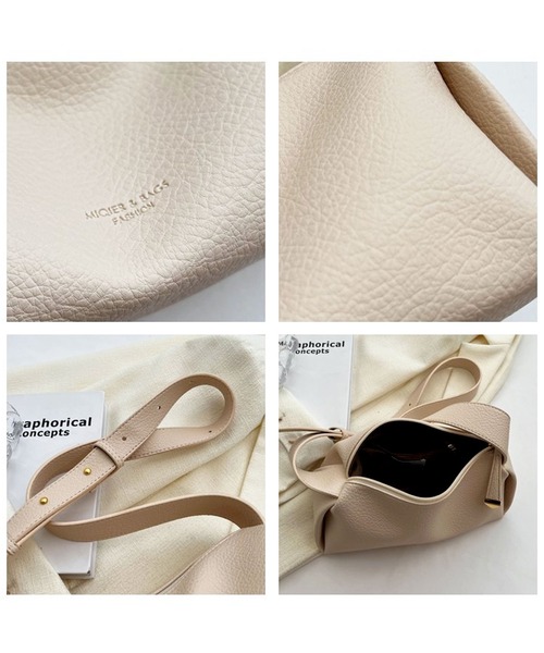 florist（フローリスト）の「2WAY レザーライク横長ショルダーバッグ/ボディバッグ（500mlペットボトル収納可）（ショルダーバッグ・レディース・オフホワイト/ブラウン/ブラック・FREE）」の8枚目の写真