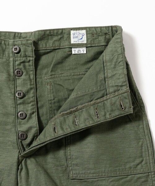 orSlow（オアスロウ）の「【別注】orSlow / U.S. ARMY FATIGUE SHORTS（カーゴパンツ・メンズ・オリーブ・2(M)/3(L)）」の4枚目の写真