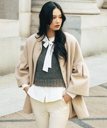 トゥービーシック　TO BE CHIC ジャケット　ブルゾン　ノーカラー　44 トゥービーシック TO BE CHIC ジャケット ブルゾン ノーカラー 44 TO