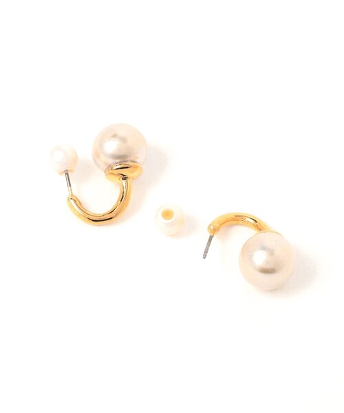 Gren(グリン)の「GREN / 3Way パール ピアス(ピアス(両耳用)・レディース・ホワイト・ONE SIZE)」の4枚目の写真