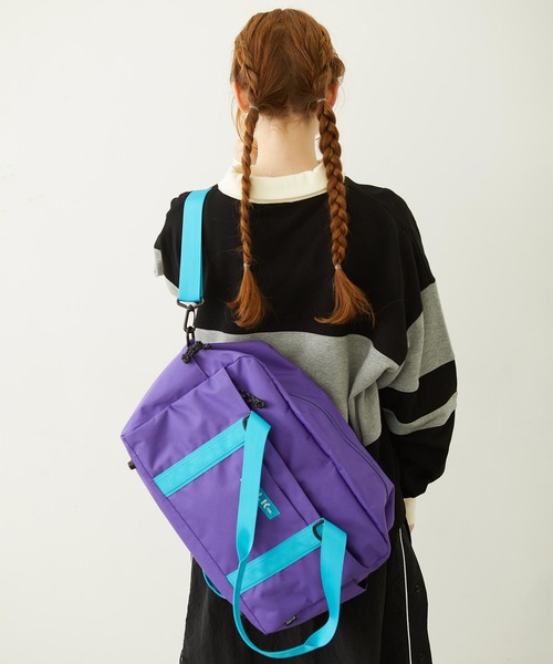 MILKFED.(ミルクフェド)の「BFF BOSTON BAG(ショルダーバッグ・レディース・パープル/ライトブルー/ブラック/ネイビー・ONE SIZE)」の6枚目の写真