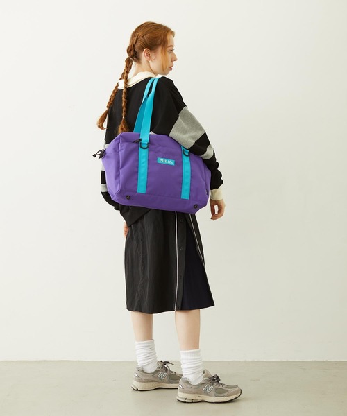MILKFED.(ミルクフェド)の「BFF BOSTON BAG(ショルダーバッグ・レディース・パープル/ライトブルー/ブラック/ネイビー・ONE SIZE)」の11枚目の写真
