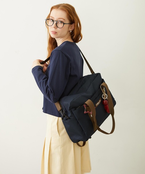 MILKFED.(ミルクフェド)の「BFF BOSTON BAG(ショルダーバッグ・レディース・パープル/ライトブルー/ブラック/ネイビー・ONE SIZE)」の19枚目の写真