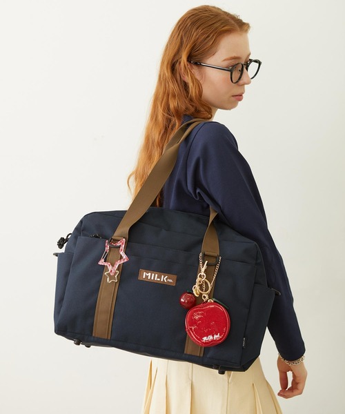 MILKFED.(ミルクフェド)の「BFF BOSTON BAG(ショルダーバッグ・レディース・パープル/ライトブルー/ブラック/ネイビー・ONE SIZE)」の17枚目の写真