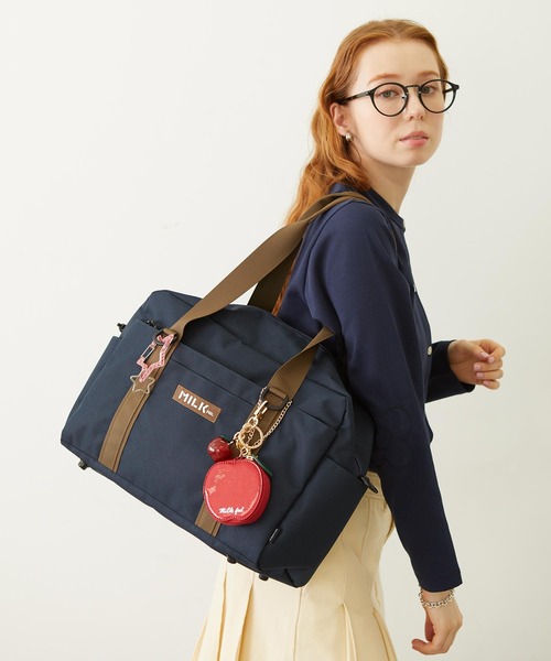 MILKFED.(ミルクフェド)の「BFF BOSTON BAG(ショルダーバッグ・レディース・パープル/ライトブルー/ブラック/ネイビー・ONE SIZE)」の18枚目の写真