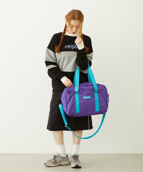 MILKFED.(ミルクフェド)の「BFF BOSTON BAG(ショルダーバッグ・レディース・パープル/ライトブルー/ブラック/ネイビー・ONE SIZE)」の13枚目の写真
