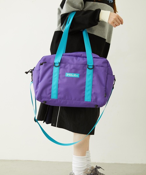 MILKFED.(ミルクフェド)の「BFF BOSTON BAG(ショルダーバッグ・レディース・パープル/ライトブルー/ブラック/ネイビー・ONE SIZE)」の5枚目の写真