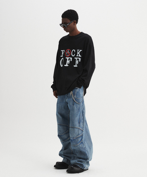 DNSR(ディーエヌエスアール)の「F.O ロングスリーブ ブラック(Tシャツ/カットソー・メンズ・その他・MEDIUM/LARGE/X-LARGE)」の5枚目の写真