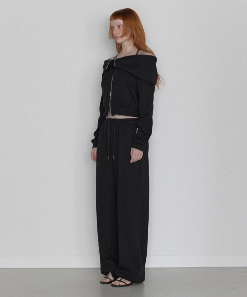 RENSE(レンセ)の「RS String Wide Sweat Pants Black(スウェットパンツ・レディース・その他・FREE)」の3枚目の写真