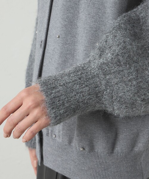 CAST:（キャストコロン）の「【1枚で着映える】スタッズニットカーディガン（カーディガン/ボレロ・レディース・ブラウン系その他5/ブラック/グレー/オフホワイト・M）」の12枚目の写真