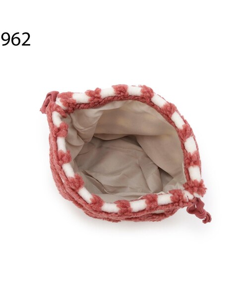 one'sterrace(ワンズテラス)の「◆SE ボアチェック巾着(その他・レディース・レッド系9/グリーン系その他6/グレー系4・99)」の9枚目の写真