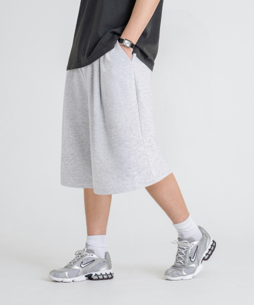 LEMAIN SECOND（リメインセカンド）の「[2PACK] BERMUDA WIDE ONE-TUCK SWEAT SHORTS - GRAY/WHITE MELANGE（その他パンツ・レディース・その他・SMALL/MEDIUM/X-LARGE/LARGE）」の7枚目の写真