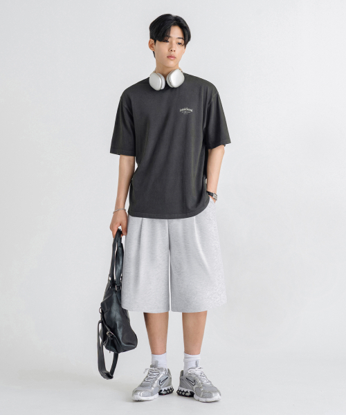LEMAIN SECOND（リメインセカンド）の「[2PACK] BERMUDA WIDE ONE-TUCK SWEAT SHORTS - GRAY/WHITE MELANGE（その他パンツ・レディース・その他・SMALL/MEDIUM/X-LARGE/LARGE）」の8枚目の写真