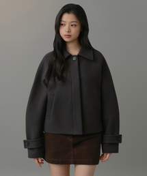 MUSINSA STANDARD WOMAN（ムシンサスタンダードウーマン）の「ウィメンズカシミヤブレンドショートマックコート[ガンメタル]（チェスターコート・レディース）」