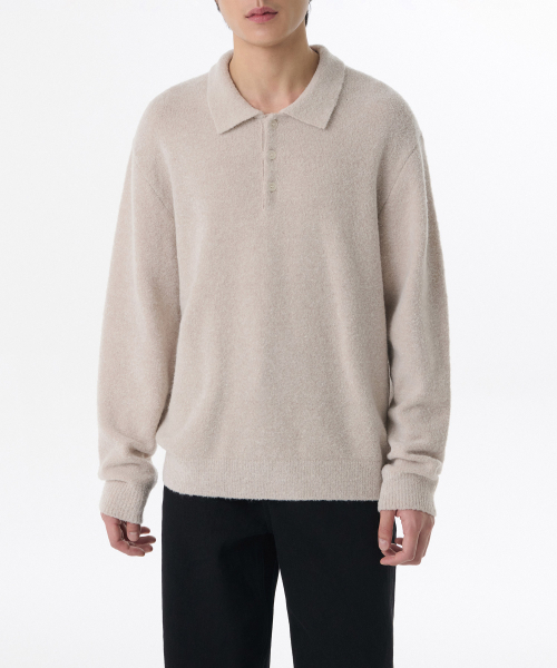 MUSINSA STANDARD（ムシンサスタンダード）の「ブークルカラードニット [オートミール]（ニット/セーター・メンズ・その他・SMALL/MEDIUM/LARGE/X-LARGE/XX-LARGE）」の2枚目の写真