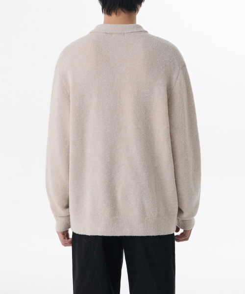 MUSINSA STANDARD（ムシンサスタンダード）の「ブークルカラードニット [オートミール]（ニット/セーター・メンズ・その他・SMALL/MEDIUM/LARGE/X-LARGE/XX-LARGE）」の3枚目の写真