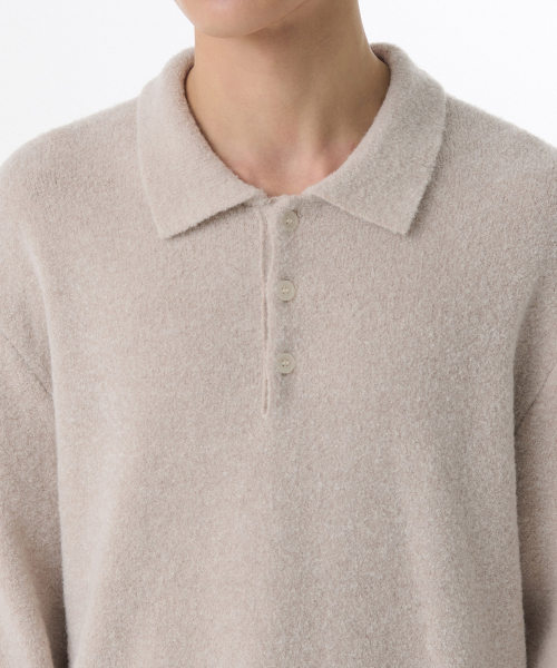 MUSINSA STANDARD（ムシンサスタンダード）の「ブークルカラードニット [オートミール]（ニット/セーター・メンズ・その他・SMALL/MEDIUM/LARGE/X-LARGE/XX-LARGE）」の4枚目の写真