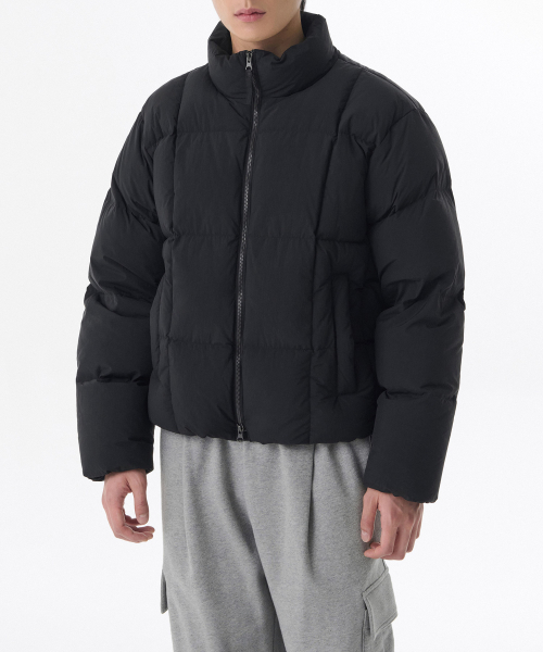 セール】スクエアキルティッドダウンプファーショートパディング