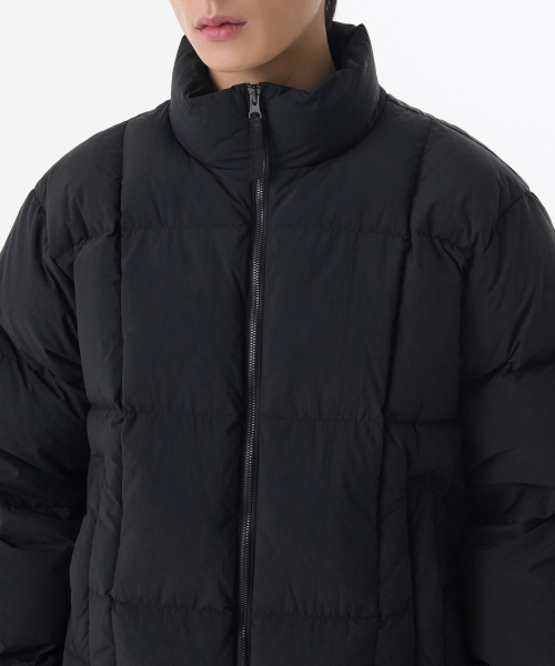 セール】スクエアキルティッドダウンプファーショートパディング