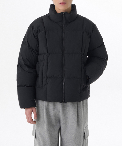 misamisa　ダウンジャケット セール】スクエアキルティッドダウンプファーショートパディング