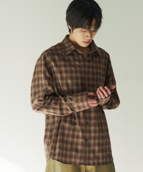 SLOWACID（スローアシッド）の「ラスティックビンテージチェックシャツ[レッドブラウン]（シャツ/ブラウス・レディース・その他・MEDIUM/LARGE/SMALL）」の4枚目の写真