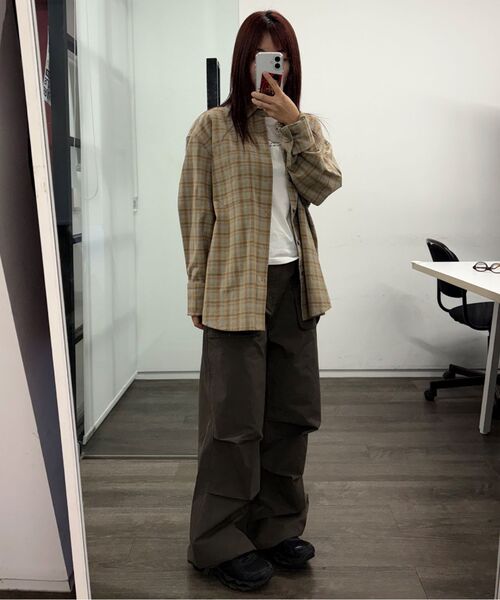 SLOWACID（スローアシッド）の「ラスティックビンテージチェックシャツ[レッドブラウン]（シャツ/ブラウス・レディース・その他・MEDIUM/LARGE/SMALL）」の2枚目の写真