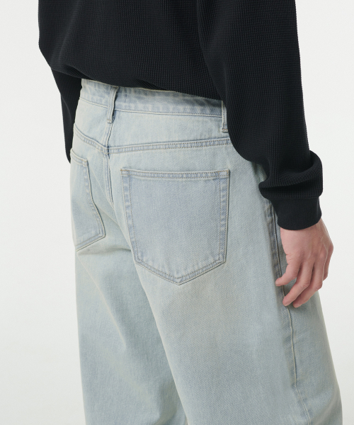 MUSINSA STANDARD（ムシンサスタンダード）の「エクストラワイドデニムパンツ[ブリーチ]（デニムパンツ・メンズ・その他・26/27/28/29/30/31/32/33/34/36/38/40/42）」の6枚目の写真