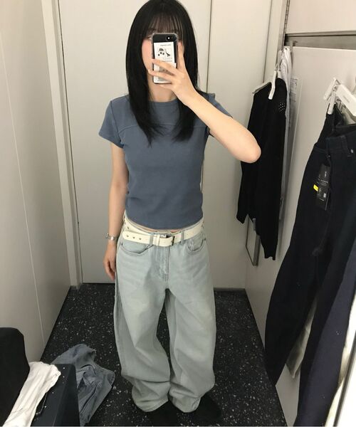MUSINSA STANDARD（ムシンサスタンダード）の「エクストラワイドデニムパンツ[ブリーチ]（デニムパンツ・メンズ・その他・26/27/28/29/30/31/32/33/34/36/38/40/42）」の2枚目の写真