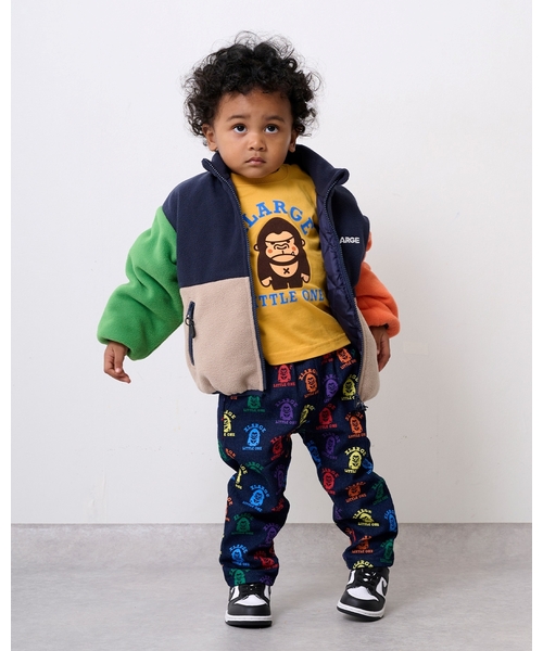 XLARGE KIDS（エクストララージキッズ）の「ファニーゴリラフリース中わたブルゾン（ブルゾン・キッズ・ベージュ/イエロー・120cm/100cm/110cm/140cm/130cm/90cm）」の15枚目の写真