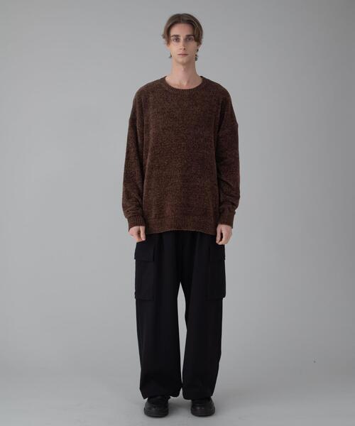 BROWNY（ブラウニー）の「BROWNY/【25年秋冬新作】ベロアモールプルオーバー（ニット/セーター・メンズ・ブラウン/グリーン/ワイン/ブラック・MEDIUM/LARGE）」の7枚目の写真