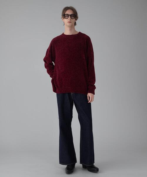 BROWNY（ブラウニー）の「BROWNY/【25年秋冬新作】ベロアモールプルオーバー（ニット/セーター・メンズ・ブラウン/グリーン/ワイン/ブラック・MEDIUM/LARGE）」の11枚目の写真