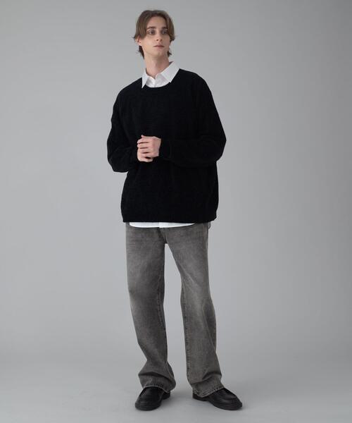 BROWNY（ブラウニー）の「BROWNY/【25年秋冬新作】ベロアモールプルオーバー（ニット/セーター・メンズ・ブラウン/グリーン/ワイン/ブラック・MEDIUM/LARGE）」の20枚目の写真